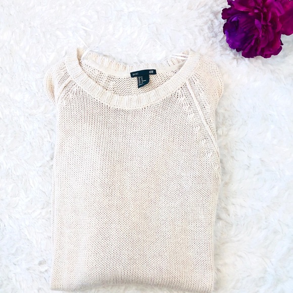 H&M Dresses & Skirts - H&M Cream Chunky Sweater Dress/Tunic